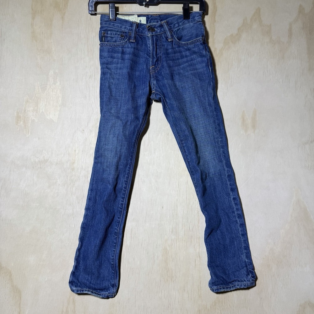 Abercrombie Kids Size 8 Blue Jeans Straight Leg 100% Cotton Denim Classic